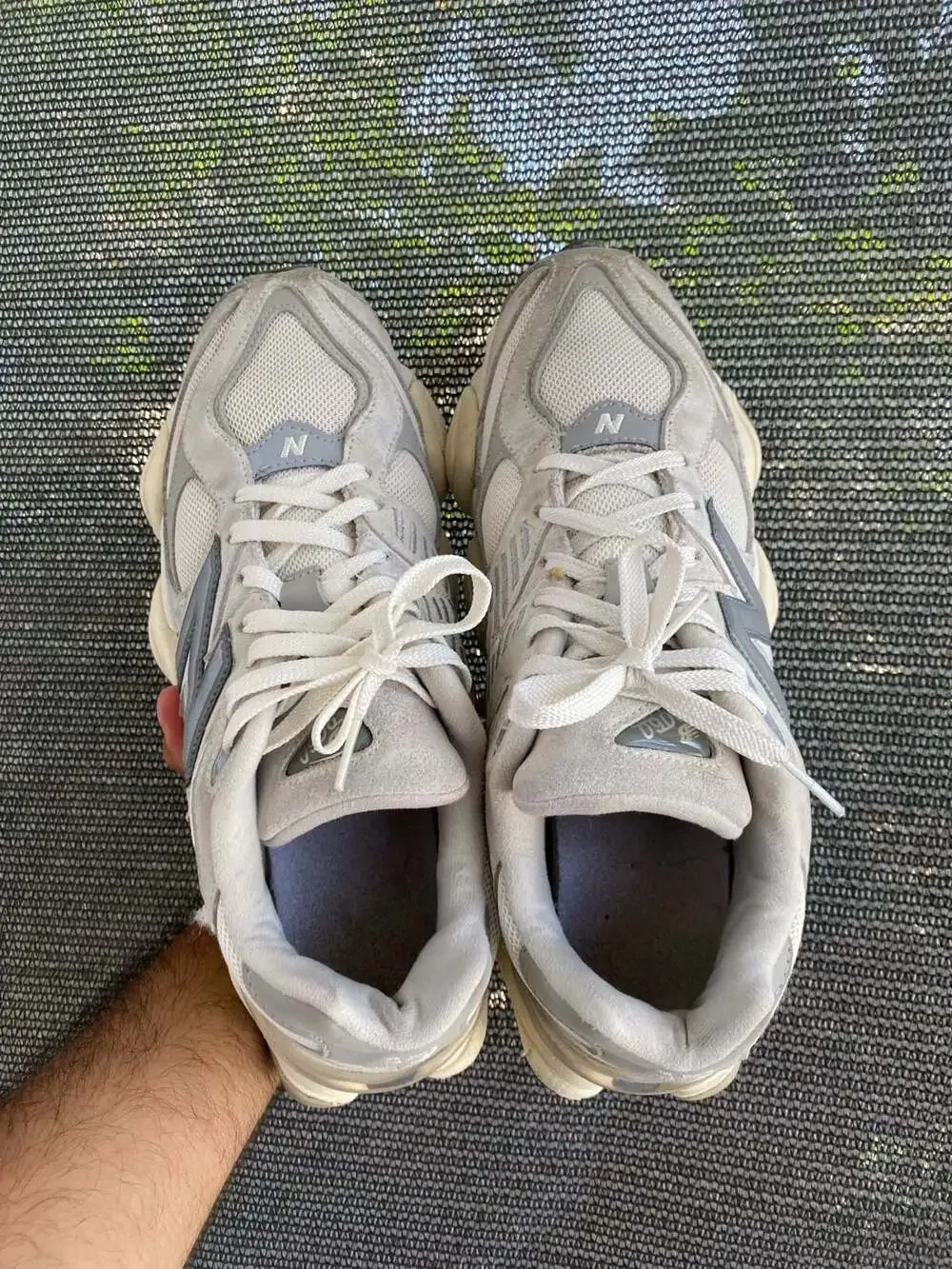 New Balance 9060 Light Grey White Sneakers